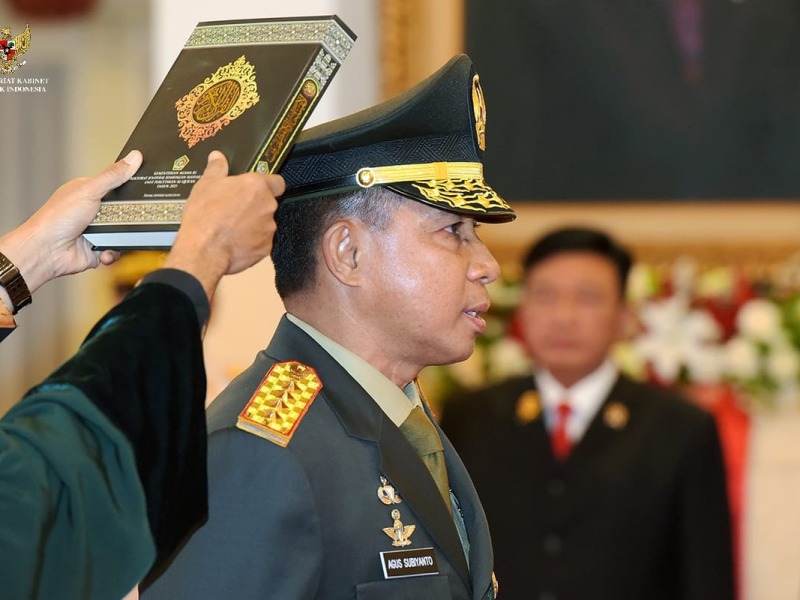 Jenderal Agus Subiyanto Resmi Dilantik Dan Diambil Sumpah Sebagai Panglima TNI Oleh Presiden Joko Widodo